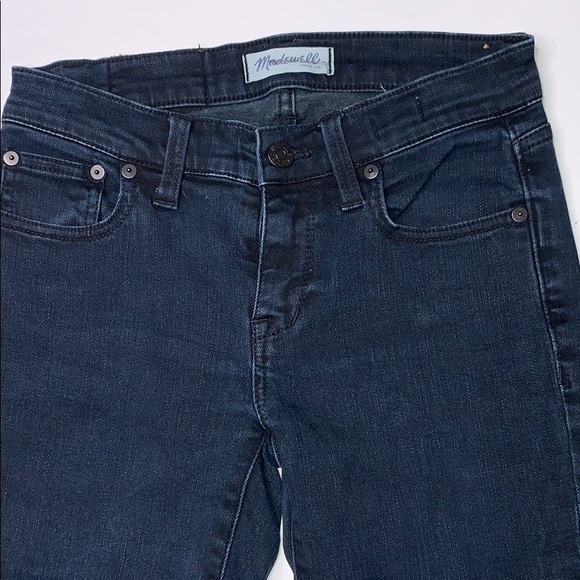 Madewell Skinny Zip Ankle Rebel Dark Moto Jeans 24 - Picture 4 of 8